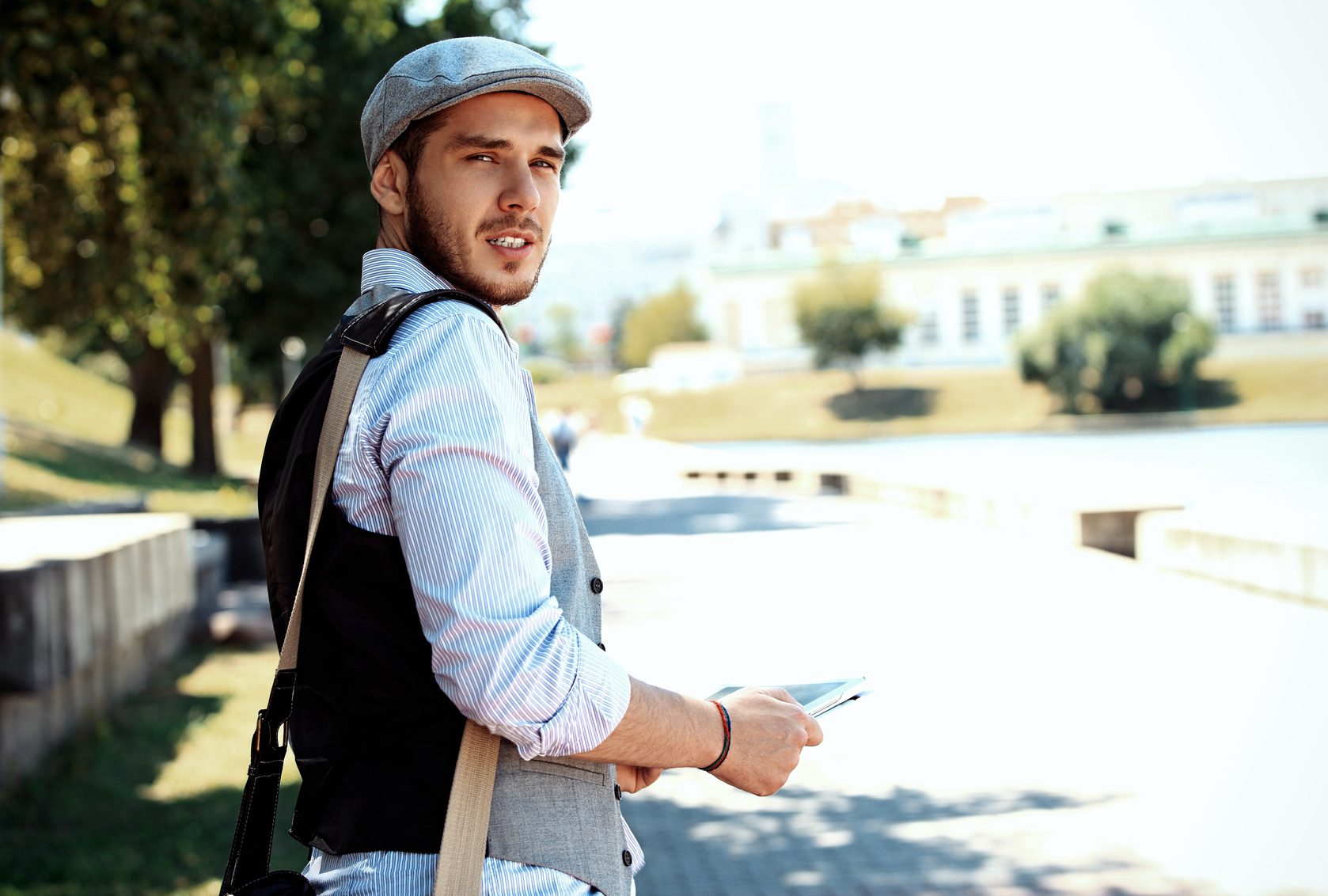 Portrait Of A Trendy Young Man In The City